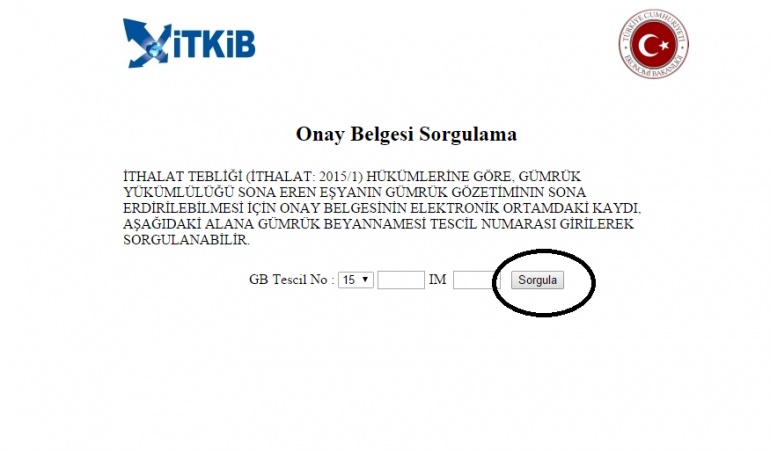 Ithalat Kayit Belge Sorgulama Sorgulama Net