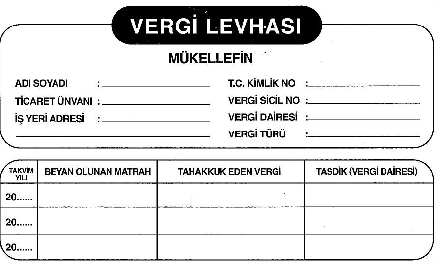 vergi levhası sorgulama